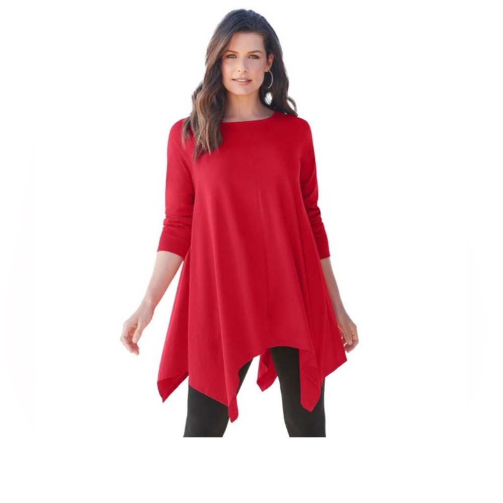 ARTW‎ Red Handkerchief Hem Ultimate Tunic